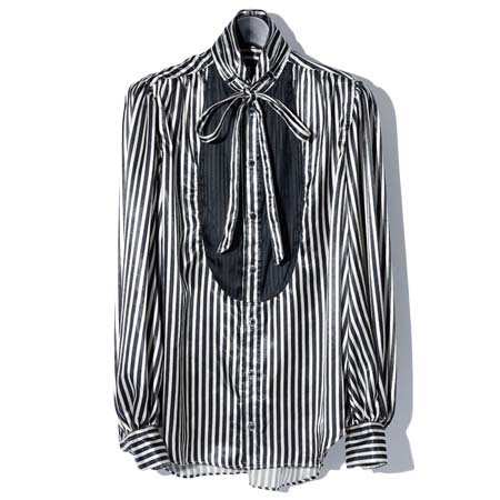 SWITCHBLADE(スイッチブレード) BISHOP SLEEVE STRIPED PIRATE SHIRT ブラック