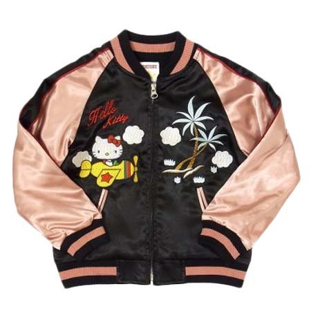 Switch Planning(スイッチプランニング) 飛行機ハローキティ刺繍キッズスカジャン