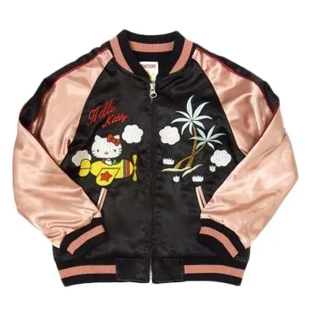 Switch Planning(スイッチプランニング) 飛行機ハローキティ刺繍キッズスカジャン