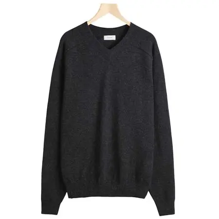 The CLASIK(ザクラシック) SADDLE V NECK – MILLED FINE WOOL –