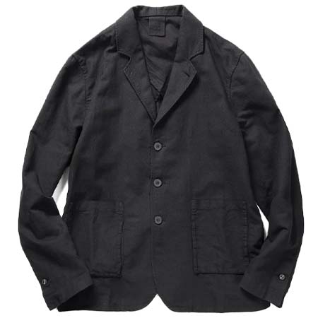 thom/krom(トムクロム) 4 BUTTON BLAZER / WASHED LINEN-COTTON (BLACK)