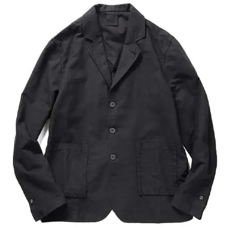 thom/krom(トムクロム) 4 BUTTON BLAZER / WASHED LINEN-COTTON (BLACK)