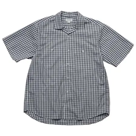 TONE(トーン) OPEN COLLAR SS SHIRTS(WHITE)