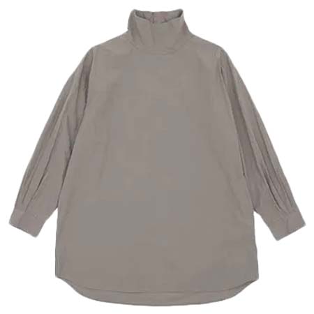TOUJOURS(トウジュー) High Neck Big Shirt TAUPE