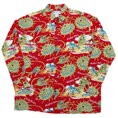 TWO PALMS(トゥーパームス) 長袖アロハシャツ L/S Hula Hat