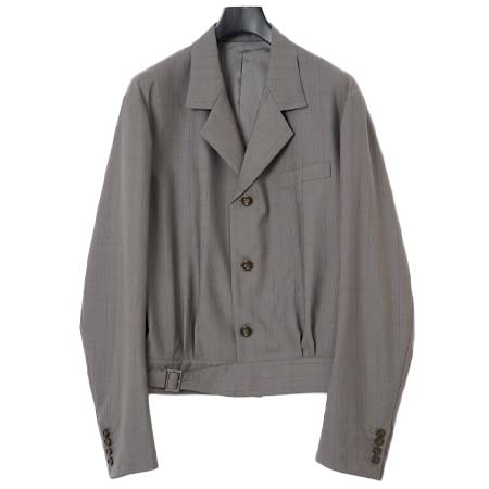 UJOH(ウジョー) 3BS ショートJKT / SUPER100s　ピンストライプ / M742-J54-102