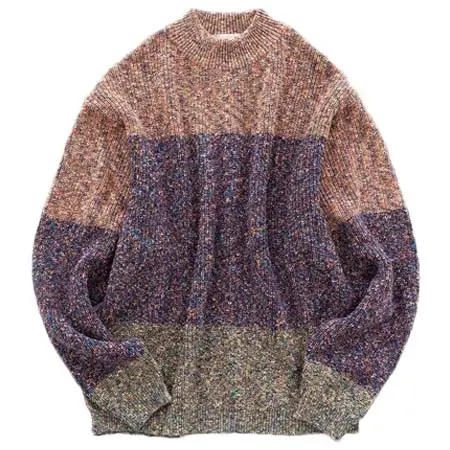 UNITUS(ユナイタス) Marble Block Knit(Purple Mix)