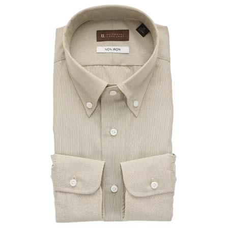 UNIVERSAL LANGUAGE(ユニバーサルランゲージ) ワイシャツ ボタンダウンカラー 織柄