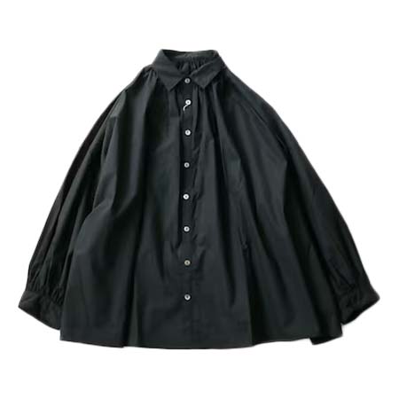 UNIVERSAL TISSU(ユニバーサルティシュ) タイプライターフレアブラウス ｜UT200BL035｜BLACK