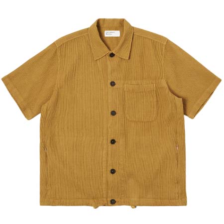 Universal Works(ユニバーサルワークス) Tech Overshirt in Camel Japanese Waffle
