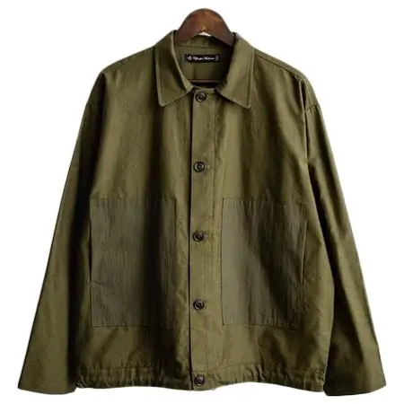 Upscape Audience(アップスケープオーディエンス) 遠州ムラ糸バックサテン CNポケット M43 ミリタリージャケット AUD7294