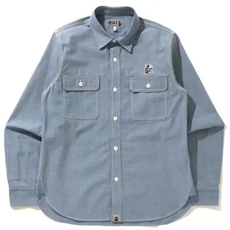 URSUS BAPE(アーサスベイプ) URSUS CHAMBRAY RELAXED SHIRT