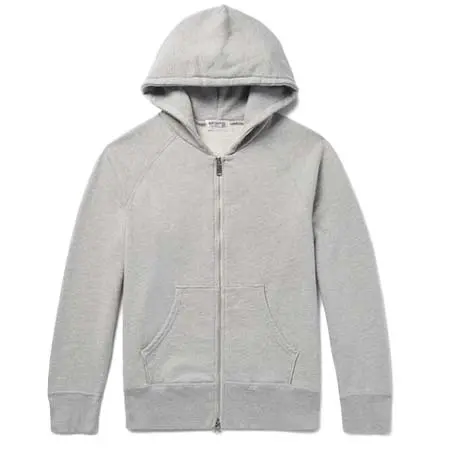 Velva Sheen(ベルバシーン) Loopback Cotton-Blend Jersey Zip-Up Hoodie