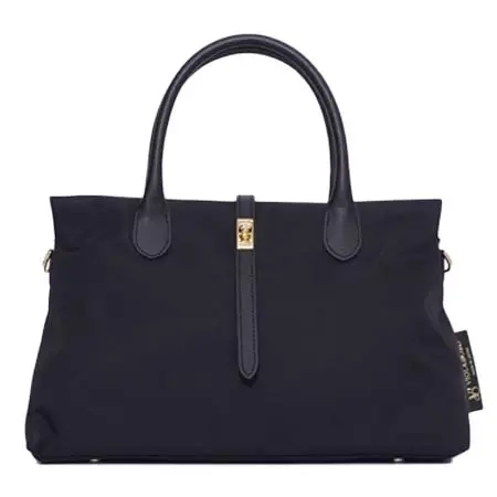 VIOLAd’ORO(ヴィオラドーロ) BIANCA / V-2251 ターンロック付き　ナイロントートバッグ