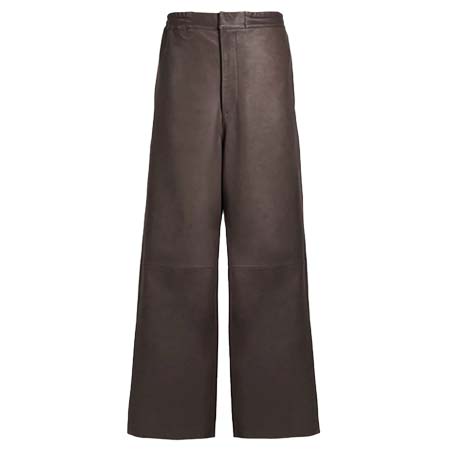 VUJA DE(ヴジャデ) DEAN LEATHER AFFIX PANTS IN CEDAR BROWN