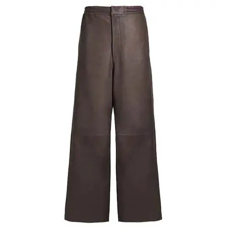 VUJA DE(ヴジャデ) DEAN LEATHER AFFIX PANTS IN CEDAR BROWN