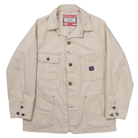 WORKERS(ワーカーズ) SUPER BIG CAT Jacket, 10 oz White Denim