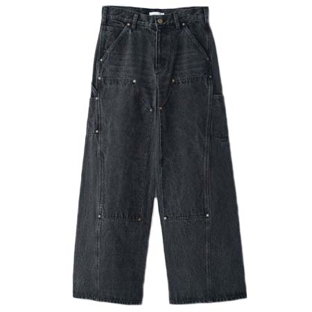 WYM(ウィム) DOUBLE KNEE CURVED SEEM BAGGY DENIM
