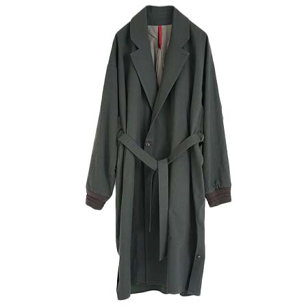 YANTOR(ヤントル) Wash Wool Rib Coat[Y194CO02/GREEN]