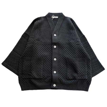 YASHIKI(ヤシキ) Yukigumo Hanten Cardigan(BLACK)