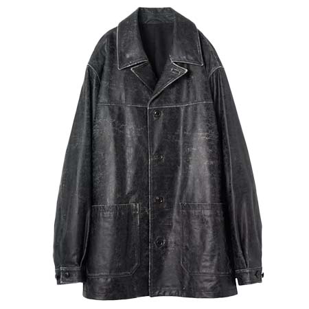 YOKE(ヨーク) CRACKED GOAT LEATHER CAR COAT