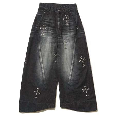 YUKI HASHIMOTO(ユウキハシモト) AGGY TWISTED JEANSWITH CROSS RIVET (251-01-0204)
