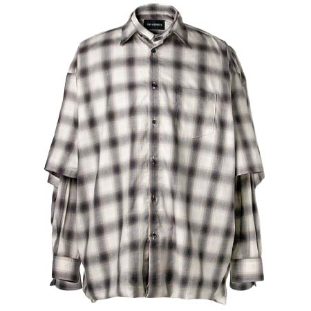 YUKI HASHIMOTO(ユウキハシモト) Ex. DOUBLE LAYERED SHIRTS OMBRE CHECK