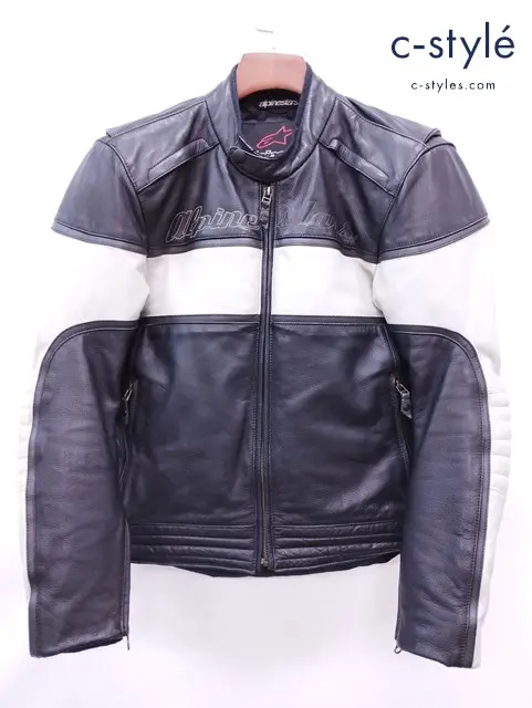 alpinestars アルパインスターズ ライディングレザージャケット 38 ブラック系 DRIFT48 バイクウェア