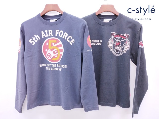 TEDMAN テッドマン 長袖Tシャツ 40 ブラック ネイビー系 Ted Company 綿100％