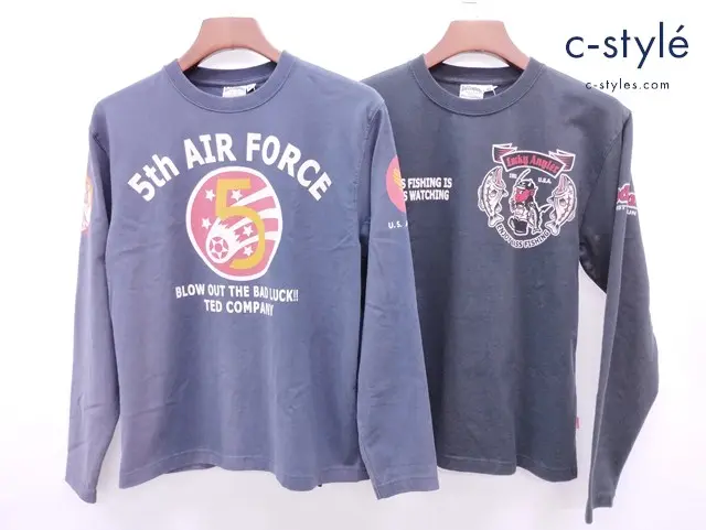 TEDMAN テッドマン 長袖Tシャツ 40 ブラック ネイビー系 Ted Company 綿100％