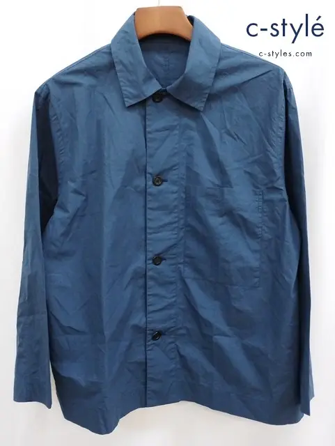 MARGARET HOWELL マーガレットハウエル シャツ S ネイビー 綿100％