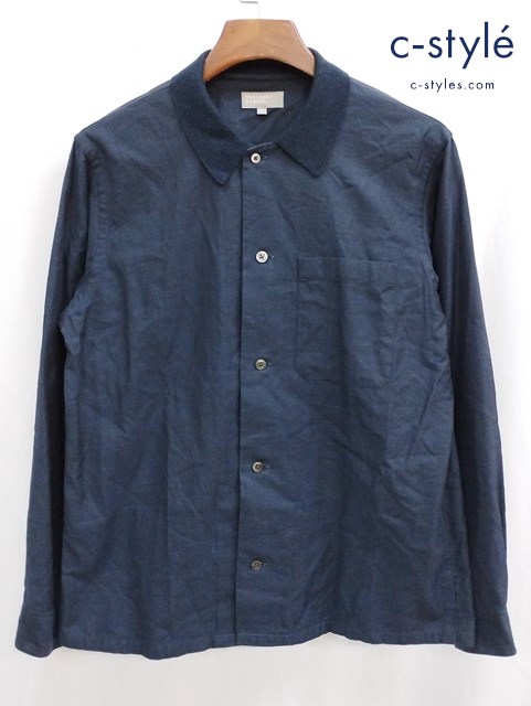 MARGARET HOWELL マーガレットハウエル シャツ M ネイビー 綿100％