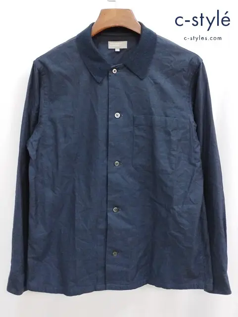 MARGARET HOWELL マーガレットハウエル シャツ M ネイビー 綿100％