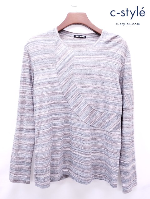 ISSEY MIYAKE イッセイミヤケ 長袖Tシャツ 2 グレー系 綿100%