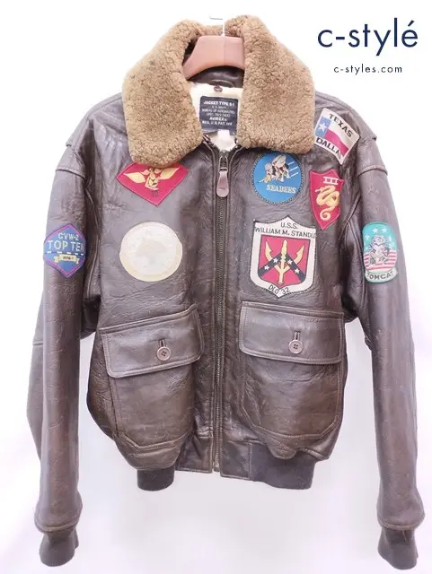 AVIREX アヴィレックス ジャケット L ブラウン G-1 TOP GUN レザー