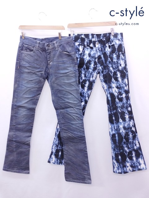 TORNADO MART トルネードマート デニムパンツ L インディゴ ブルー系 ブリーチ加工