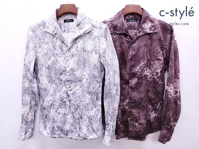 TORNADO MART トルネードマート シャツ LL ワインレッド系 シルバー系 長袖 計2点