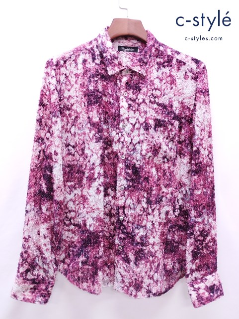 TORNADO MART トルネードマート シャツ LL ピンク系 長袖 総柄