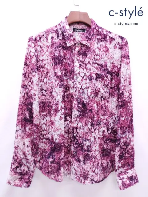 TORNADO MART トルネードマート シャツ LL ピンク系 長袖 総柄