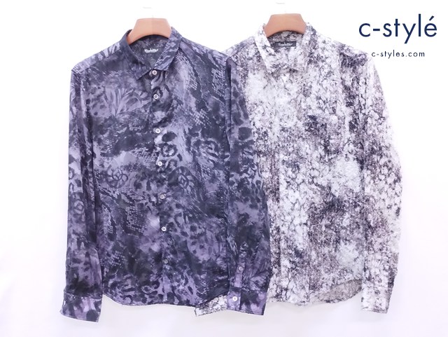 TORNADO MART トルネードマート 長袖シャツ LL パープル系 ホワイト系 総柄