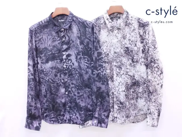 TORNADO MART トルネードマート 長袖シャツ LL パープル系 ホワイト系 総柄