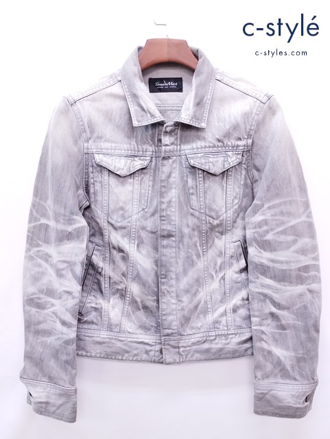 TORNADO MART トルネードマート デニムジャケット M グレー グロスシャーク加工 TBL-3105