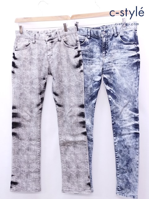 TORNADO MART トルネードマート パンツ M グレー インディゴ ブリーチ加工