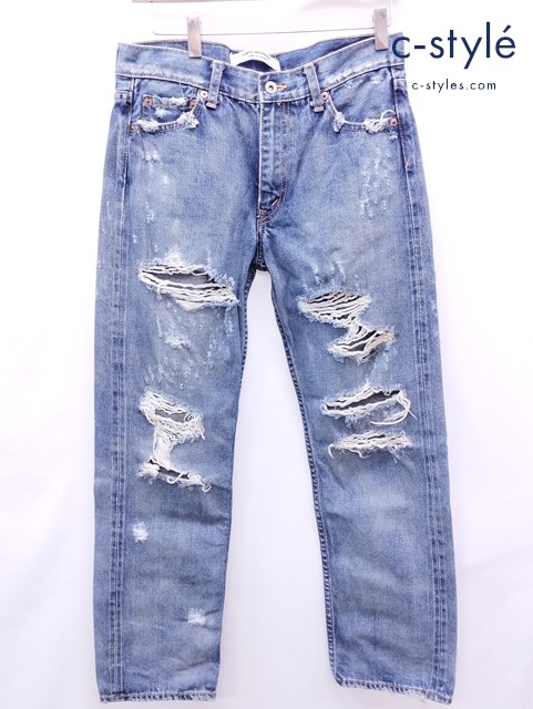 JUNYA WATANABE COMME des GARCONS デニムパンツ M インディゴ JP-P055 ダメージ加工 綿100％