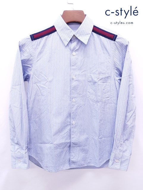 COMME des GARCONS コムデギャルソン シャツ SS ブルー×ホワイト 綿100％ レディース