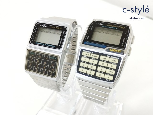 CASIO カシオ 腕時計 シルバー DATABANK DBC-610 DBC-1500 クォーツ