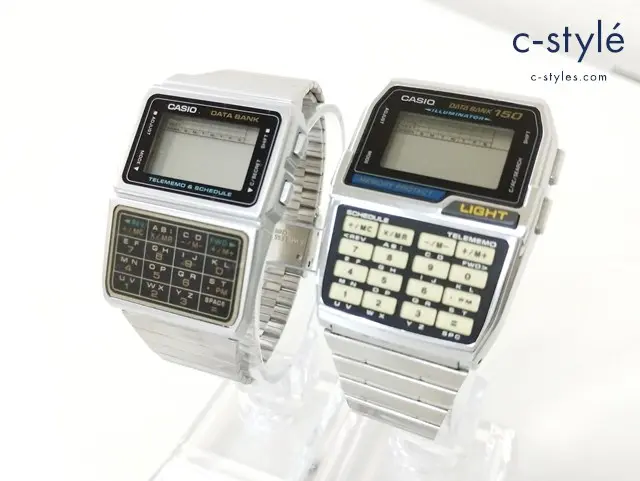 CASIO カシオ 腕時計 シルバー DATABANK DBC-610 DBC-1500 クォーツ