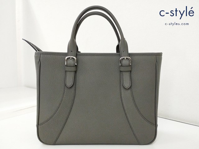 FUJITAKA フジタカ ビジネスバッグ グレー デュプイ コンパクト レザーブリーフバッグ B5 644501