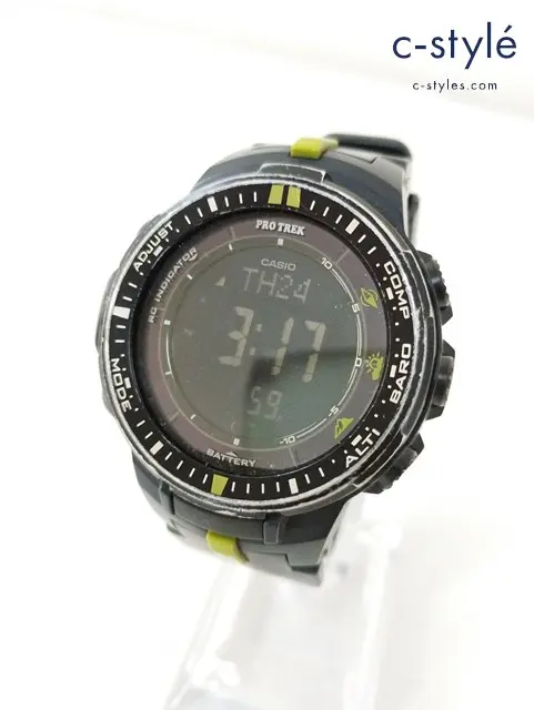 CASIO カシオ 腕時計 ブラック クォーツ PRO TREK PRW-3000