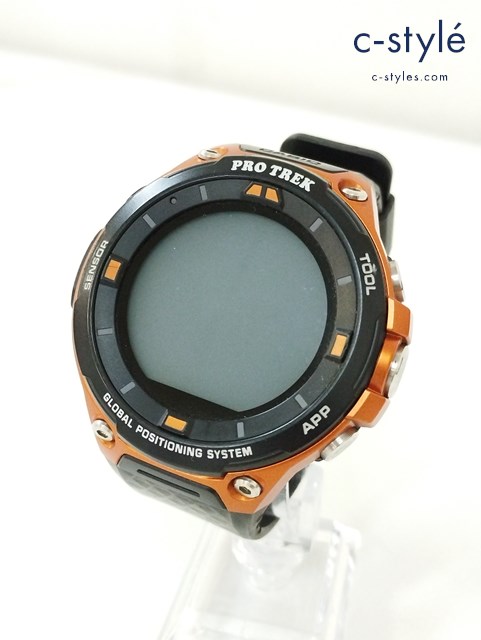 CASIO カシオ 腕時計 ブラック×オレンジ PRO TREK WSD-F20 充電式